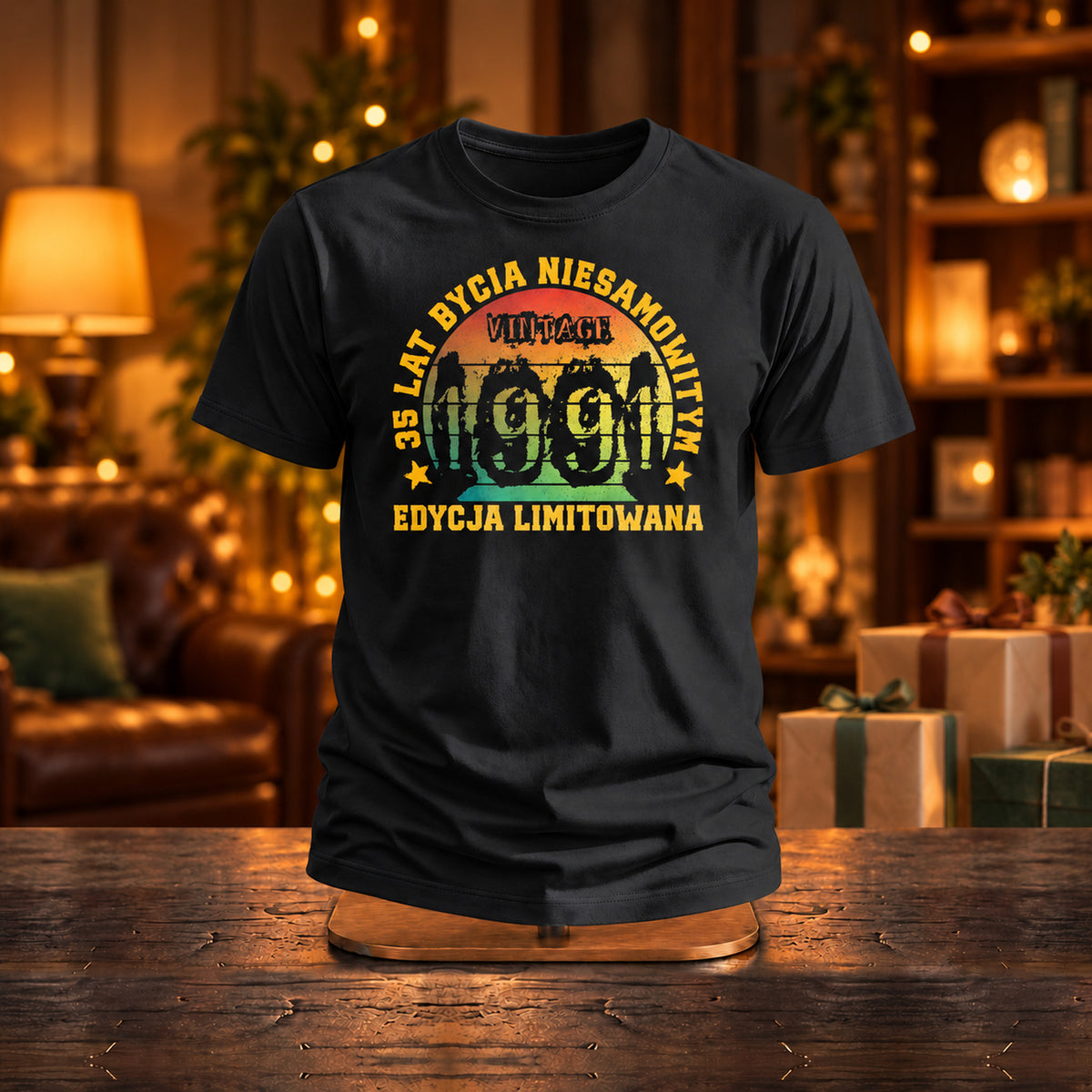 1991 35 Lat Bycia Niesamowitym - Koszulka, Prezent na 35 Urodziny - zdjęcie na podstawce