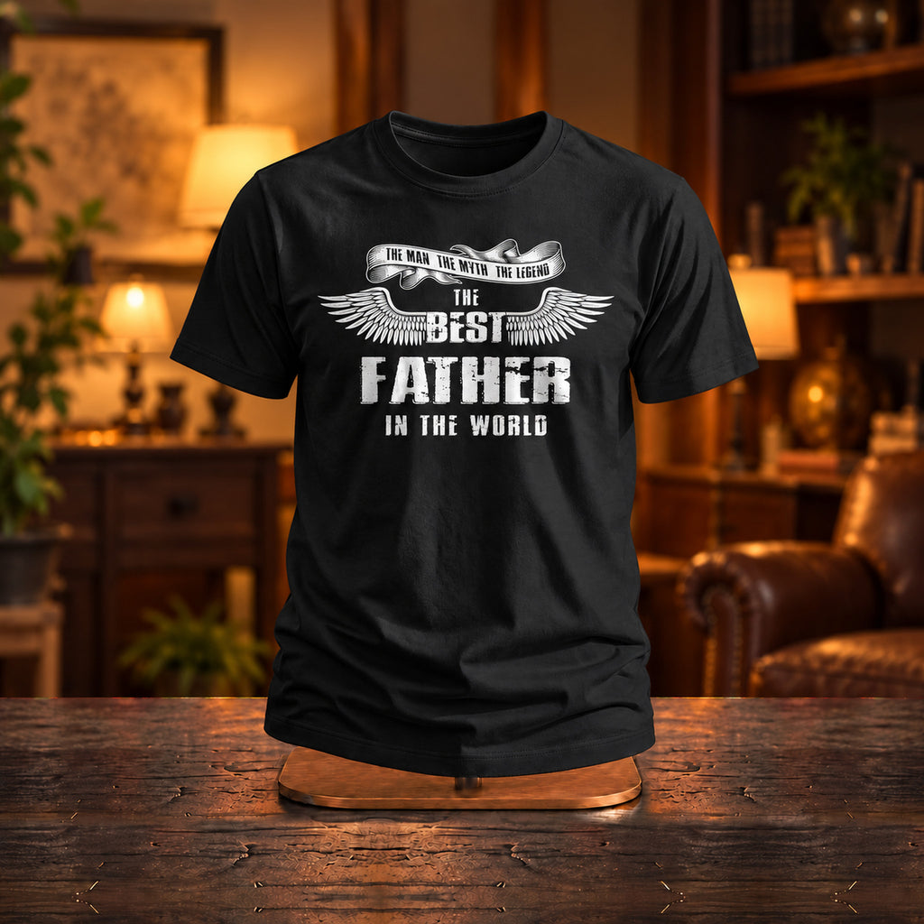 Best Father In The World - Koszulka, Prezent dla Taty - zdjęcie na podstawce