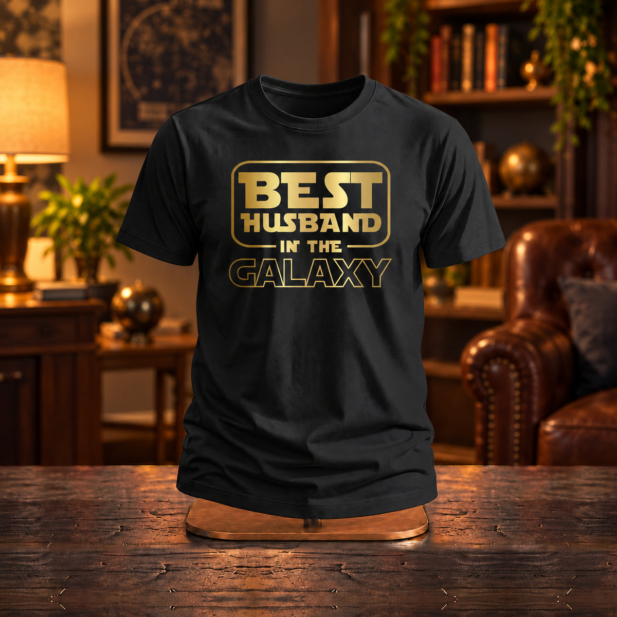 Best Husband In The Galaxy - Koszulka, Prezent na Rocznicę - zdjęcie na podstawce