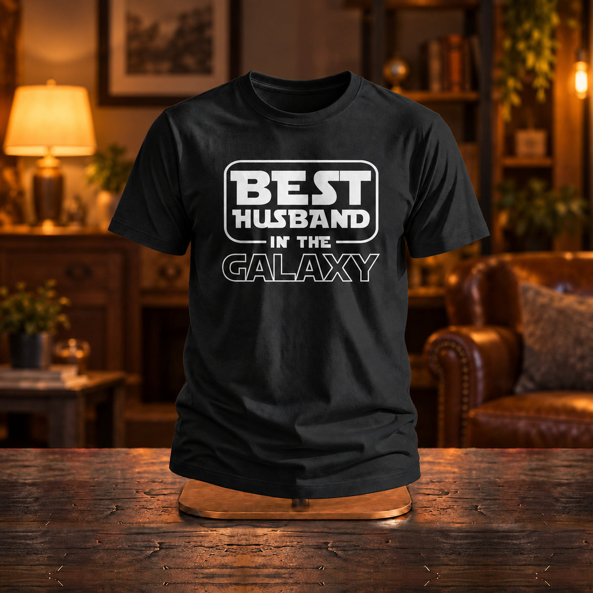Best Husband In The Galaxy - Koszulka, Prezent dla Męża - zdjęcie na podstawce