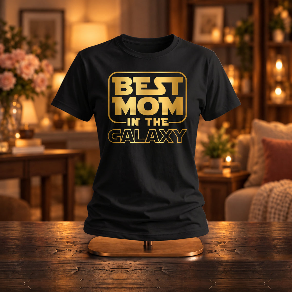 Best Mom In The Galaxy - Koszulka, Prezent na Dzień Matki - zdjęcie na podstawce