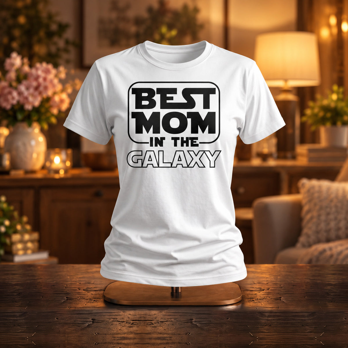 Best Mom In The Galaxy - Koszulka, Prezent dla Mamy - zdjęcie na podstawce
