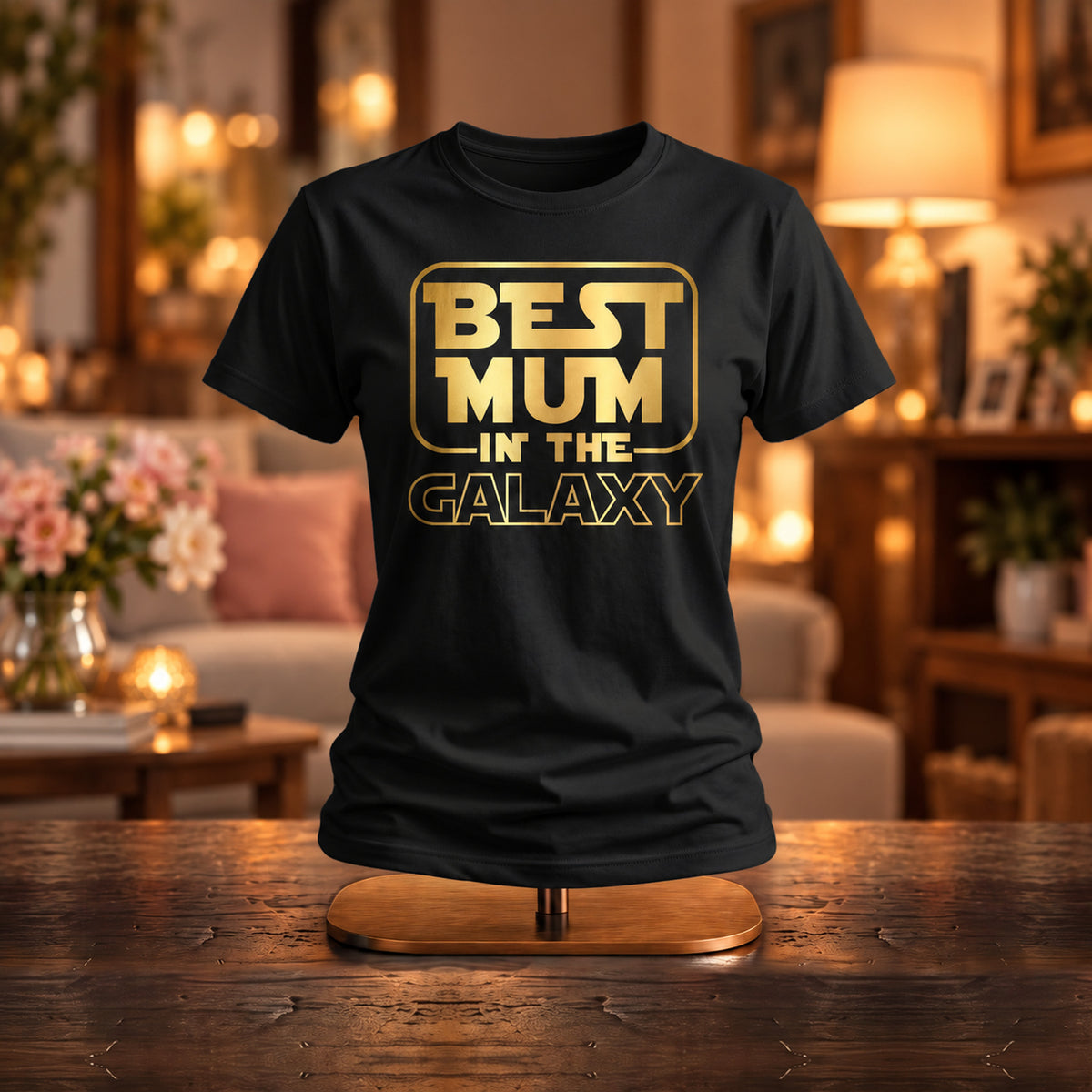 Best Mum In The Galaxy - Koszulka, Prezent na Dzień Matki - zdjęcie na podstawce