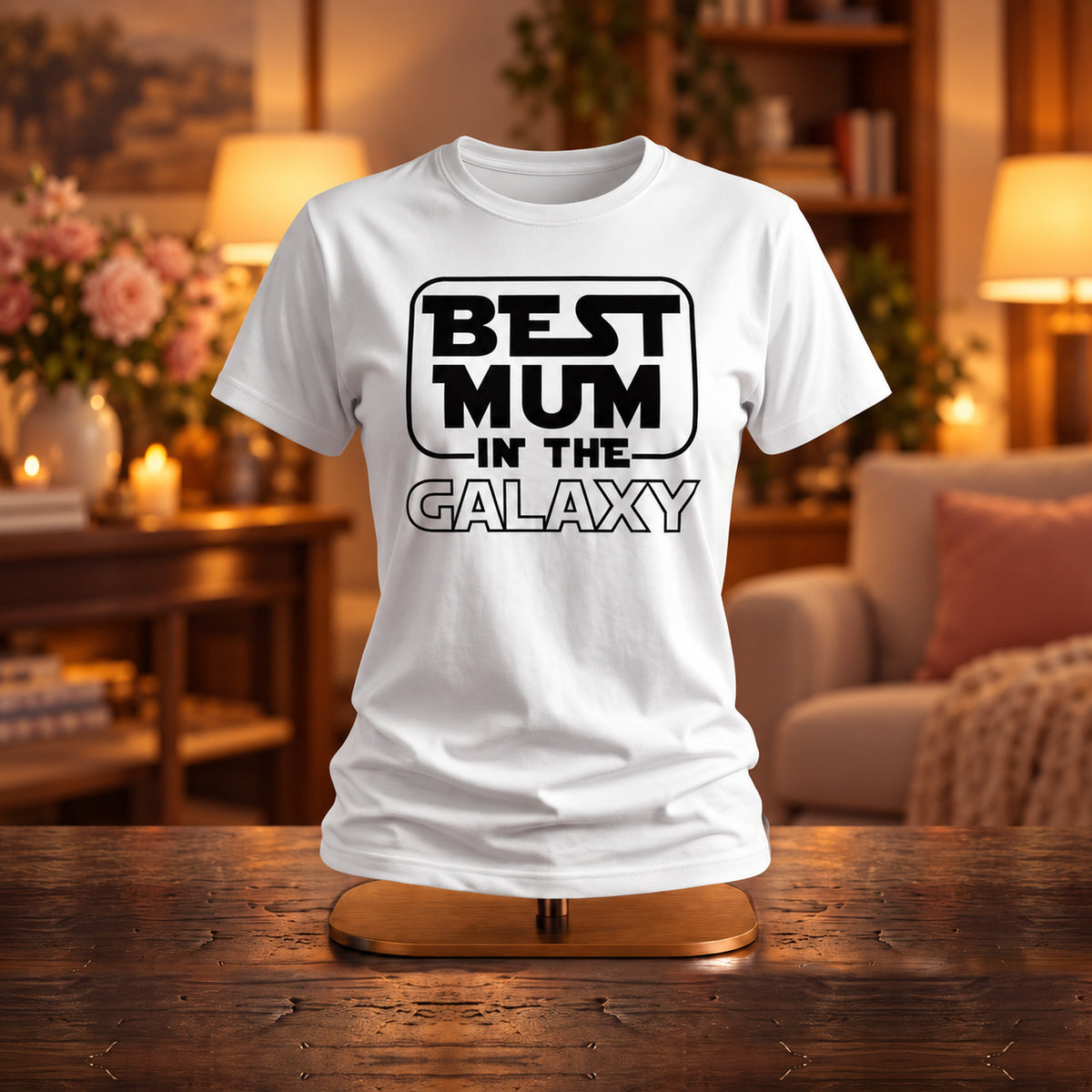 Best Mum In The Galaxy - Koszulka, Prezent dla Mamy - zdjęcie na podstawce
