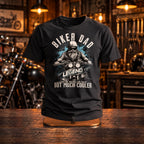 Biker Dad Legend - Koszulka, Prezent na Dzień Ojca - zdjęcie na podstawce
