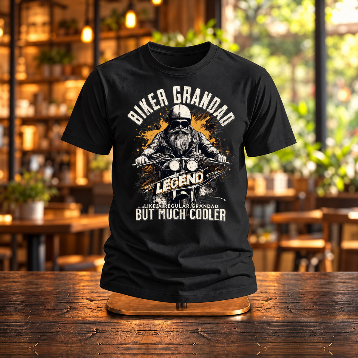Biker Grandad Legend - Śmieszna Koszulka dla Dziadka na Motor