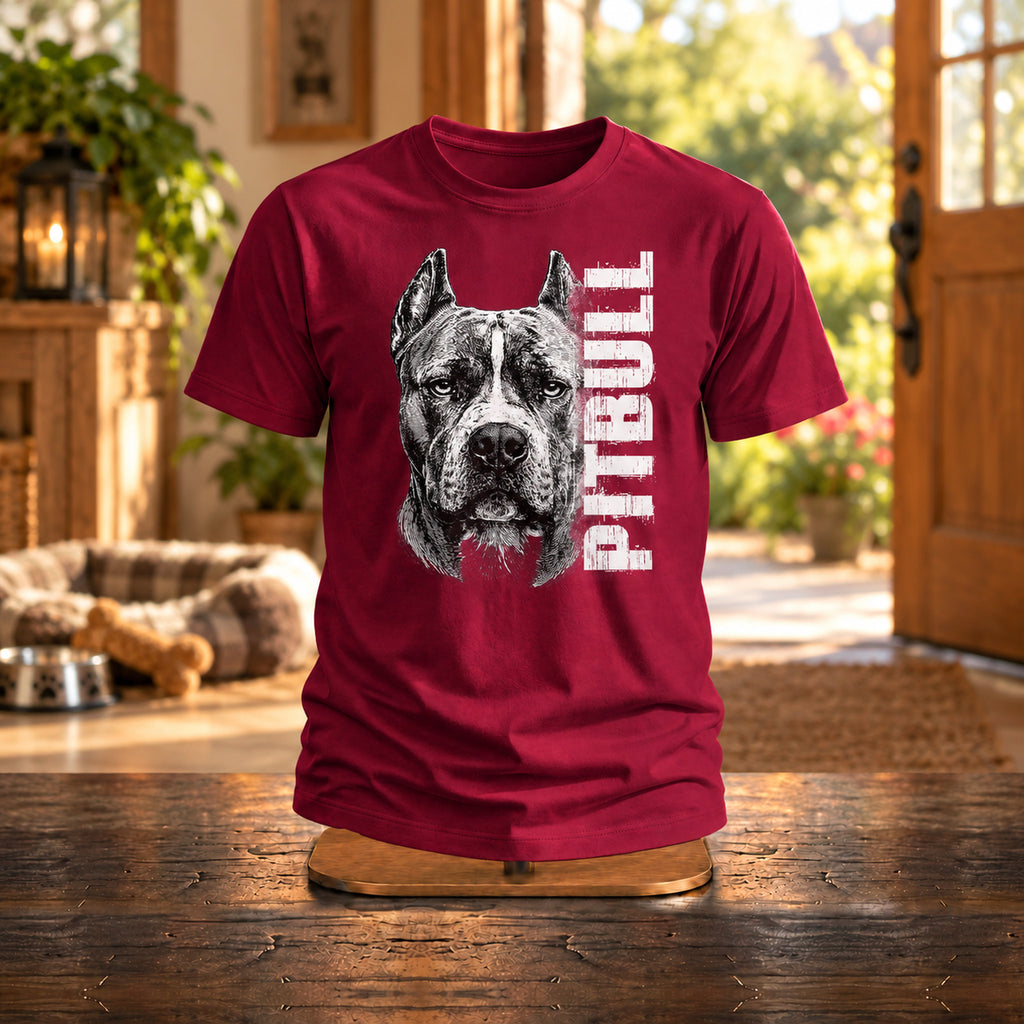 Pitbull Dog - Koszulka, Prezent dla Właściciela Psa - zdjęcie na podstawce