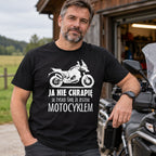 Koszulka motocyklowa „Ja Nie Chrapię” z polskim nadrukiem - prezent dla motocyklisty