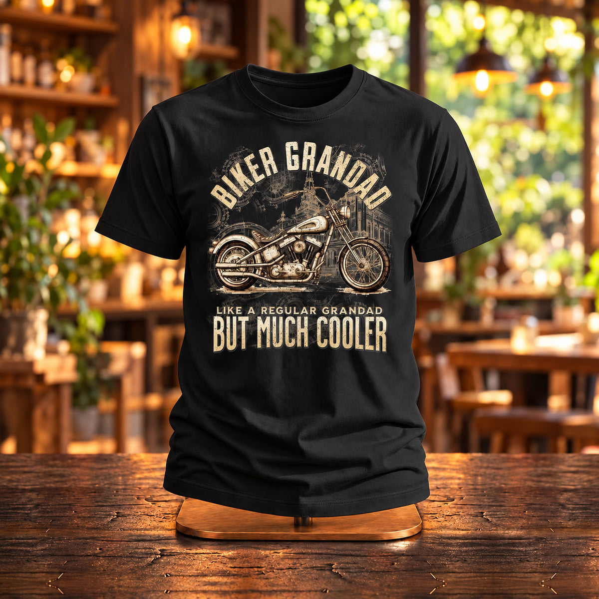 Chopper Biker Grandad - Koszulka dla Dziadka z Chopperem