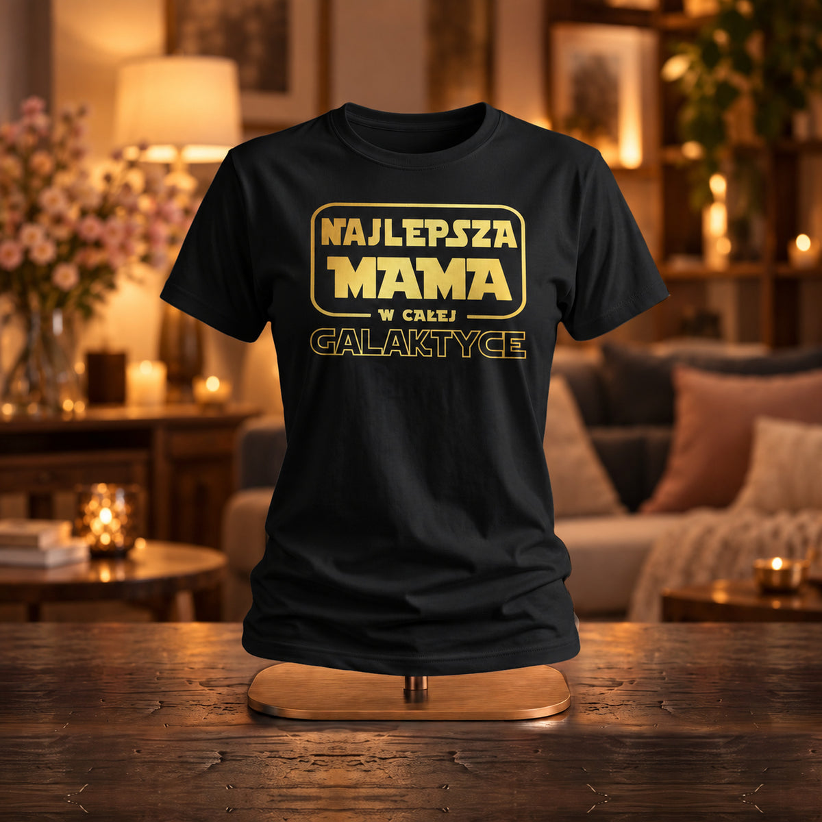 Mama w Galaktyce - Koszulka, Prezent dla Mamy - zdjęcie na podstawce