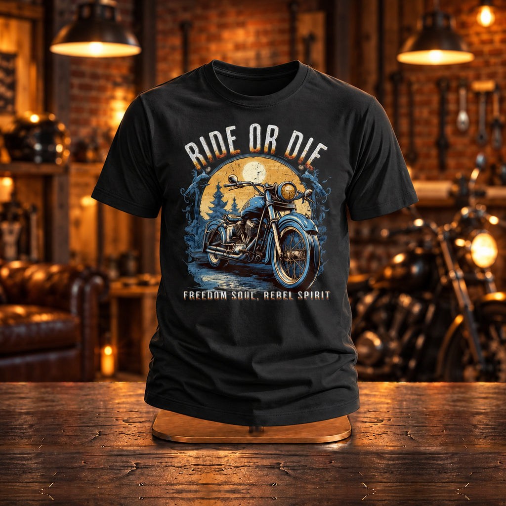 Ride or Die - Koszulka Motocyklowa, Prezent dla Motocyklisty