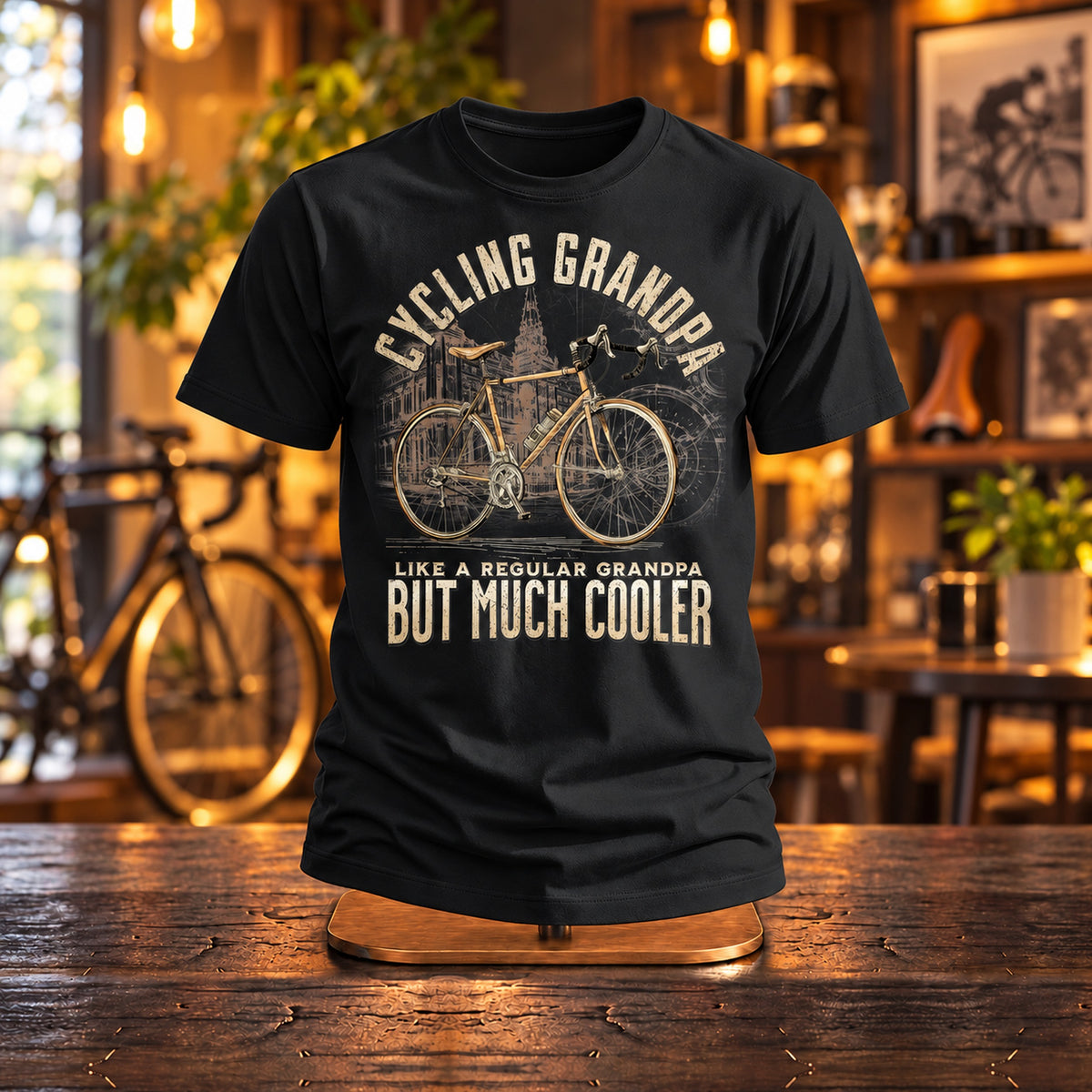 Cycling Grandpa - Śmieszna Koszulka dla Dziadka Rowerzysty