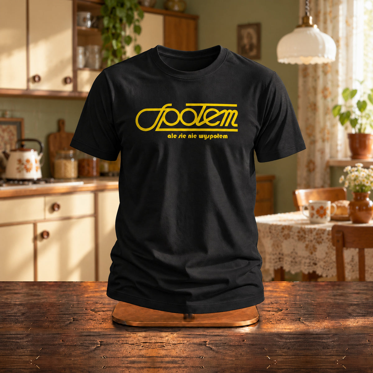 Społem Ale Się Nie Wyspołem - Koszulka Retro dla Niewyspanych