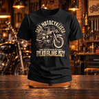 Tata Motocyklista Vintage - Koszulka, Prezent dla Taty - zdjęcie na podstawce