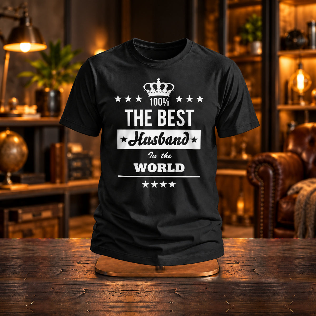 The Best Husband In The World - Koszulka, Prezent dla Męża - zdjęcie na podstawce