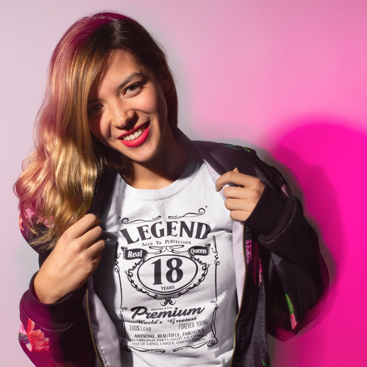 18th Birthday Legend Shirt for Her - Real Queen Aged To Perfection - lifestyle photo 1 of 3