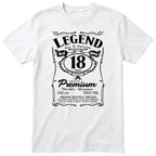 Legend Real Queen 18th birthday t-shirt for women on white Gildan 64000 vintage label