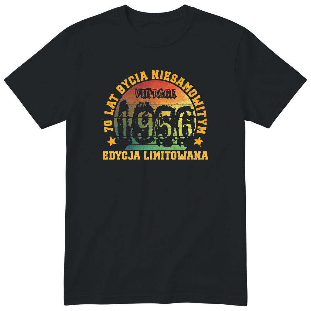 Koszulka Rok 1956 70 Lat Bycia Niesamowitym - czarna