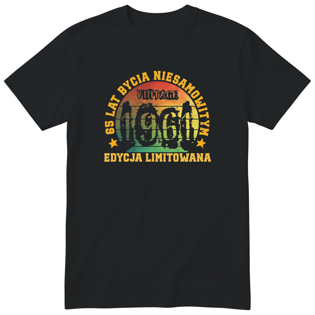 Koszulka Rok 1961 65 Lat Bycia Niesamowitym - czarna