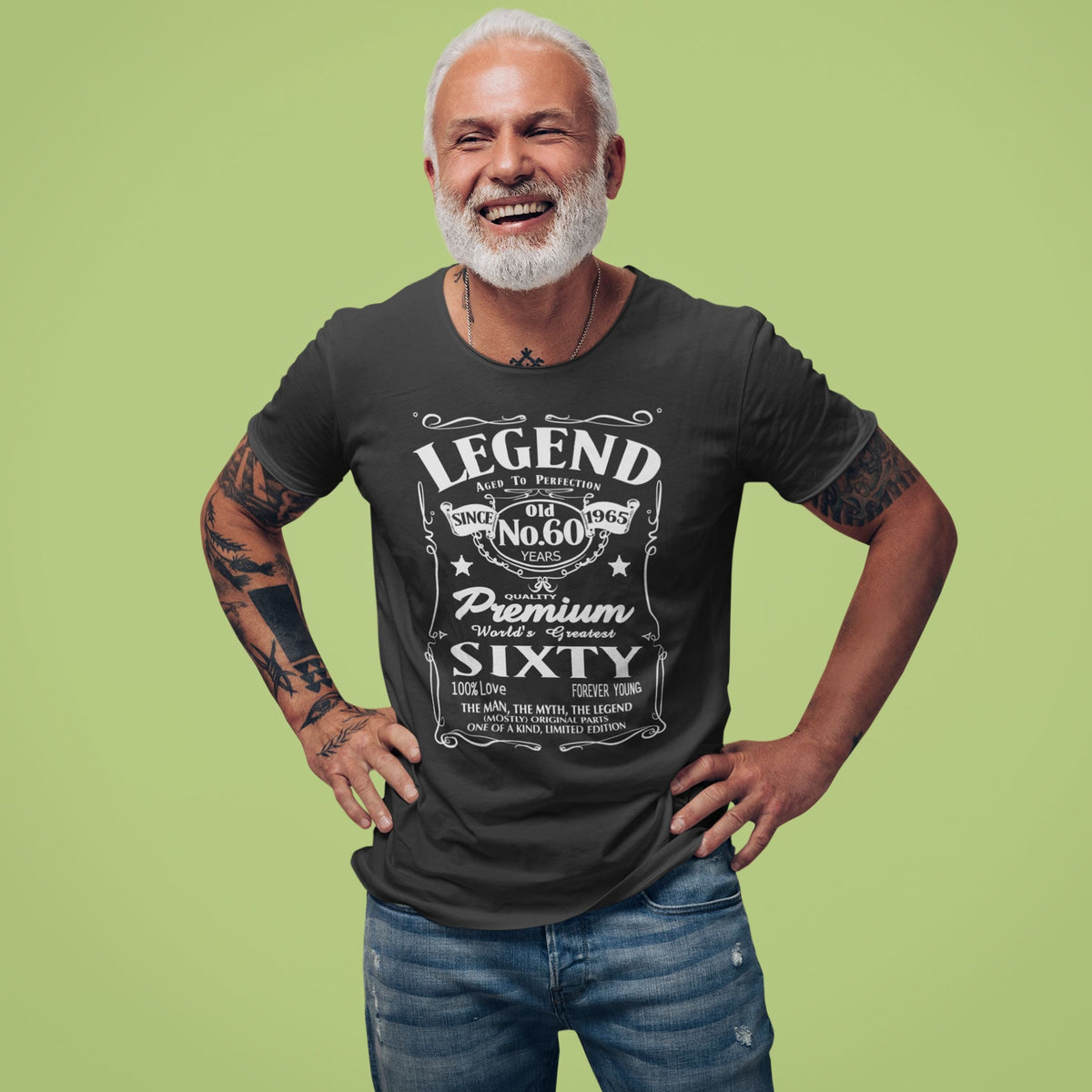 Born in 1966 Legend 60 Years - 60th Birthday Shirt for Him - lifestyle photo 1 of 4