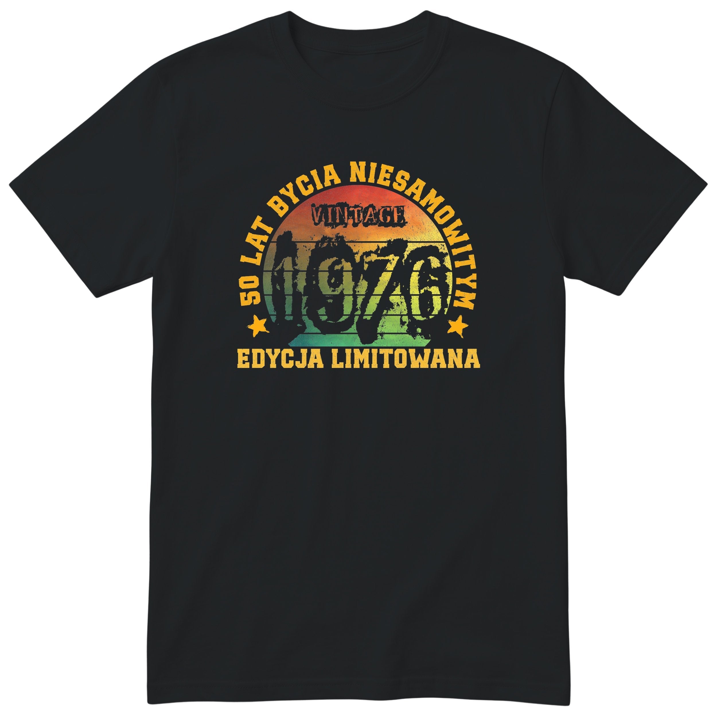 Koszulka Rok 1976 50 Lat Bycia Niesamowitym - czarna