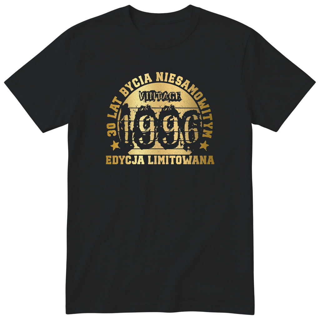 Koszulka Rok 1996 30 Lat Bycia Niesamowitym Zloty - czarna