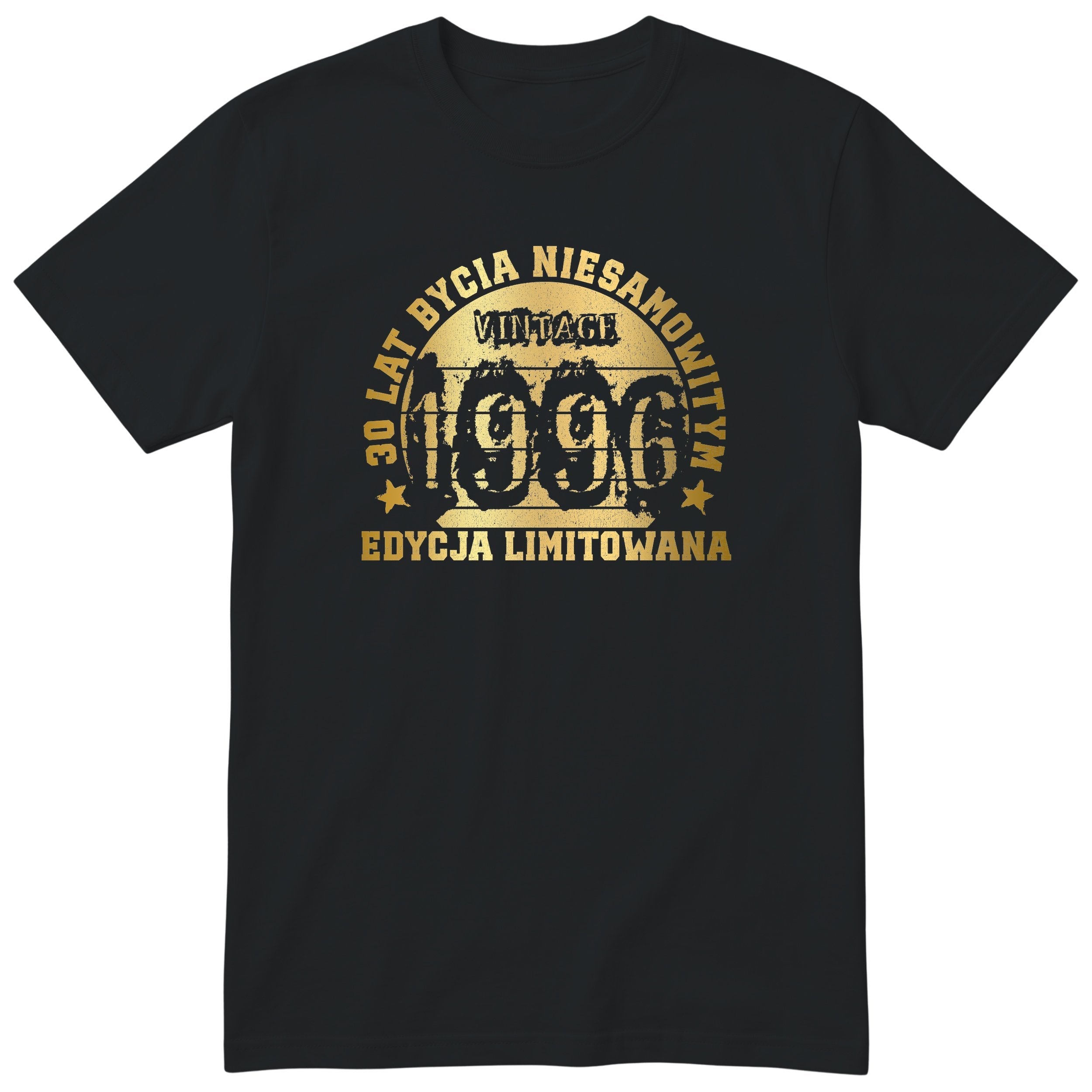 Koszulka Rok 1996 30 Lat Bycia Niesamowitym Zloty - czarna