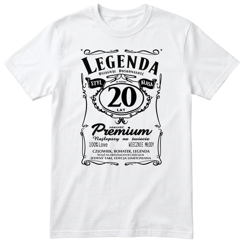 Koszulka Legenda 20 Lat - biała