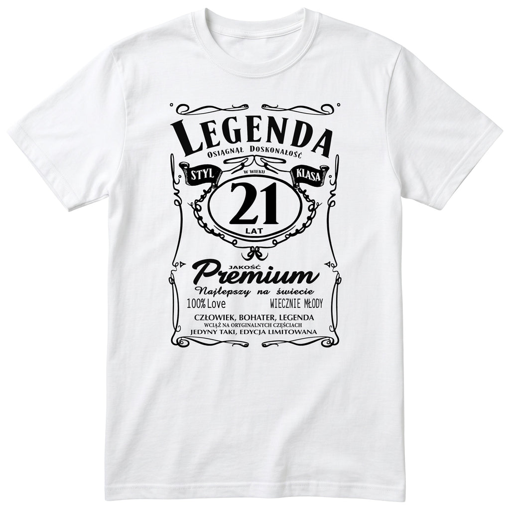 Koszulka Legenda 21 Lat - biała