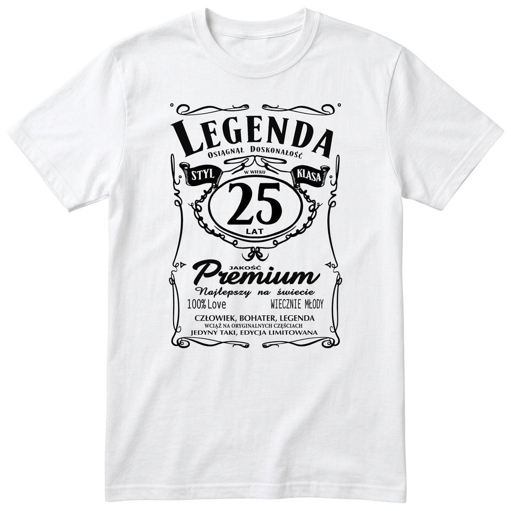 Koszulka Legenda 25 Lat - biała