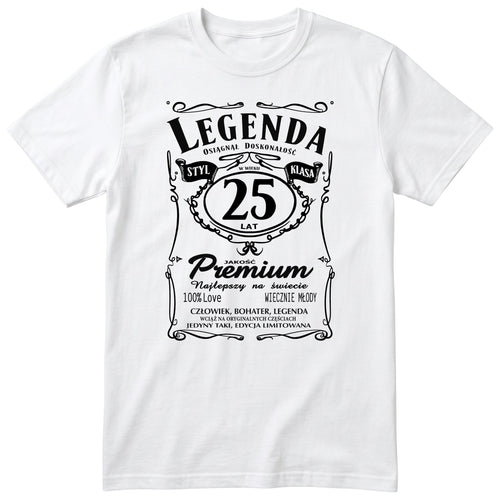 Koszulka Legenda 25 Lat - biała