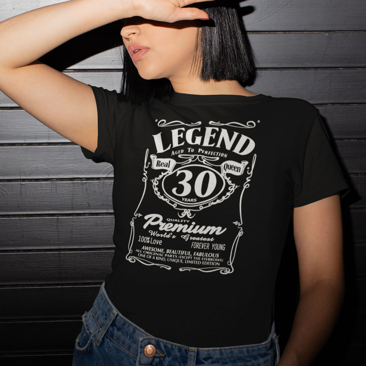 Real Queen 30 Birthday Shirt for Her - Legend Retro Label Tee - lifestyle photo 1 of 4