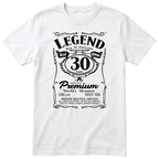 Legend Real Queen 30th birthday t-shirt for women in white - Gildan 64000 vintage label