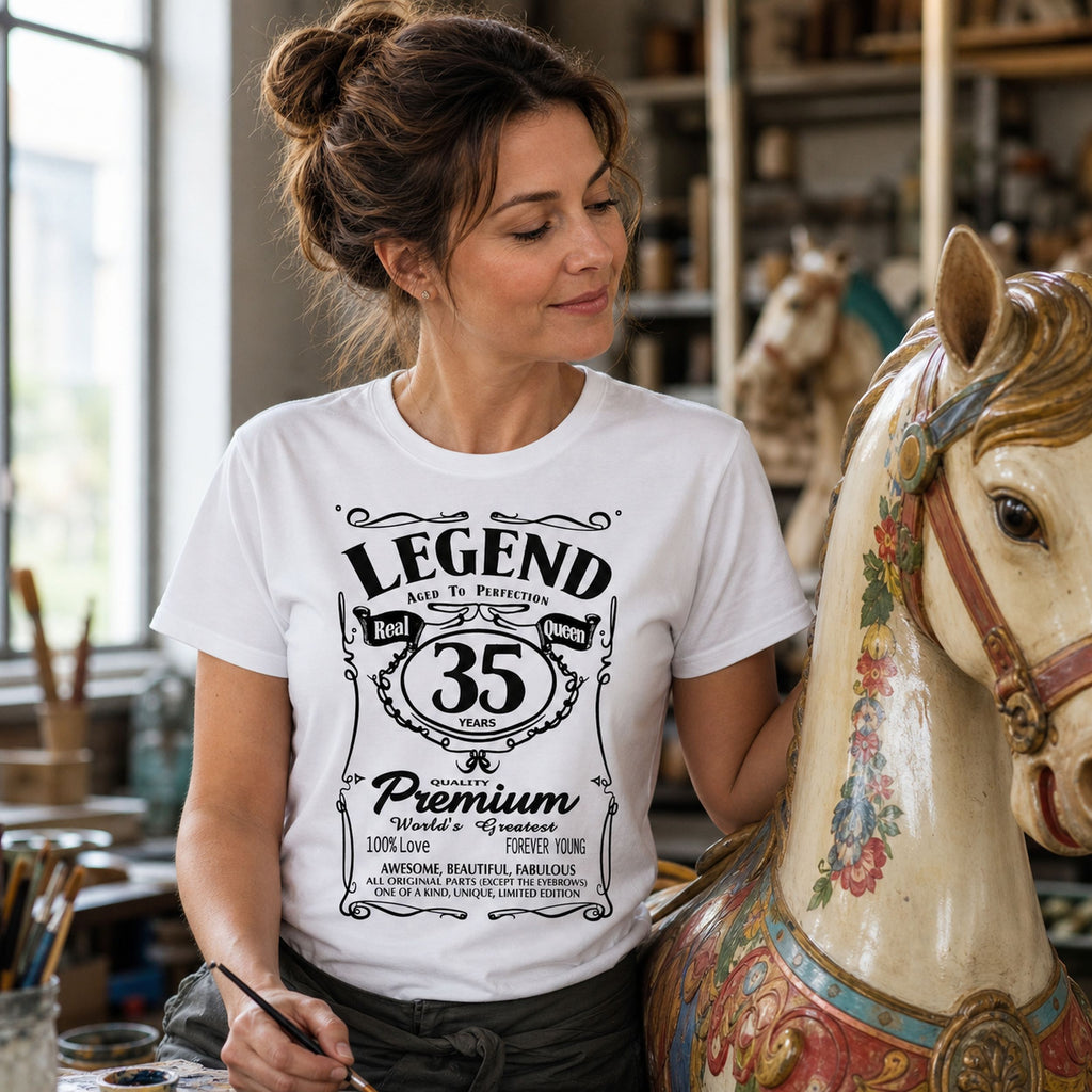 Koszulka na 35 Urodziny dla Niej - Legend Real Queen
