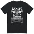 Śmieszna polska koszulka urodzinowa na 40 lat dla mężczyzny - vintage label design Klasyk Człowiek Bohater Legenda