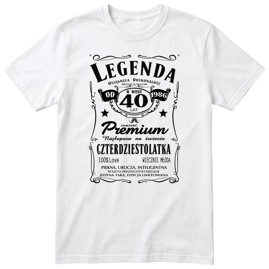 Polska Koszulka Legenda 40 Urodziny Czterdziestolatka Gift