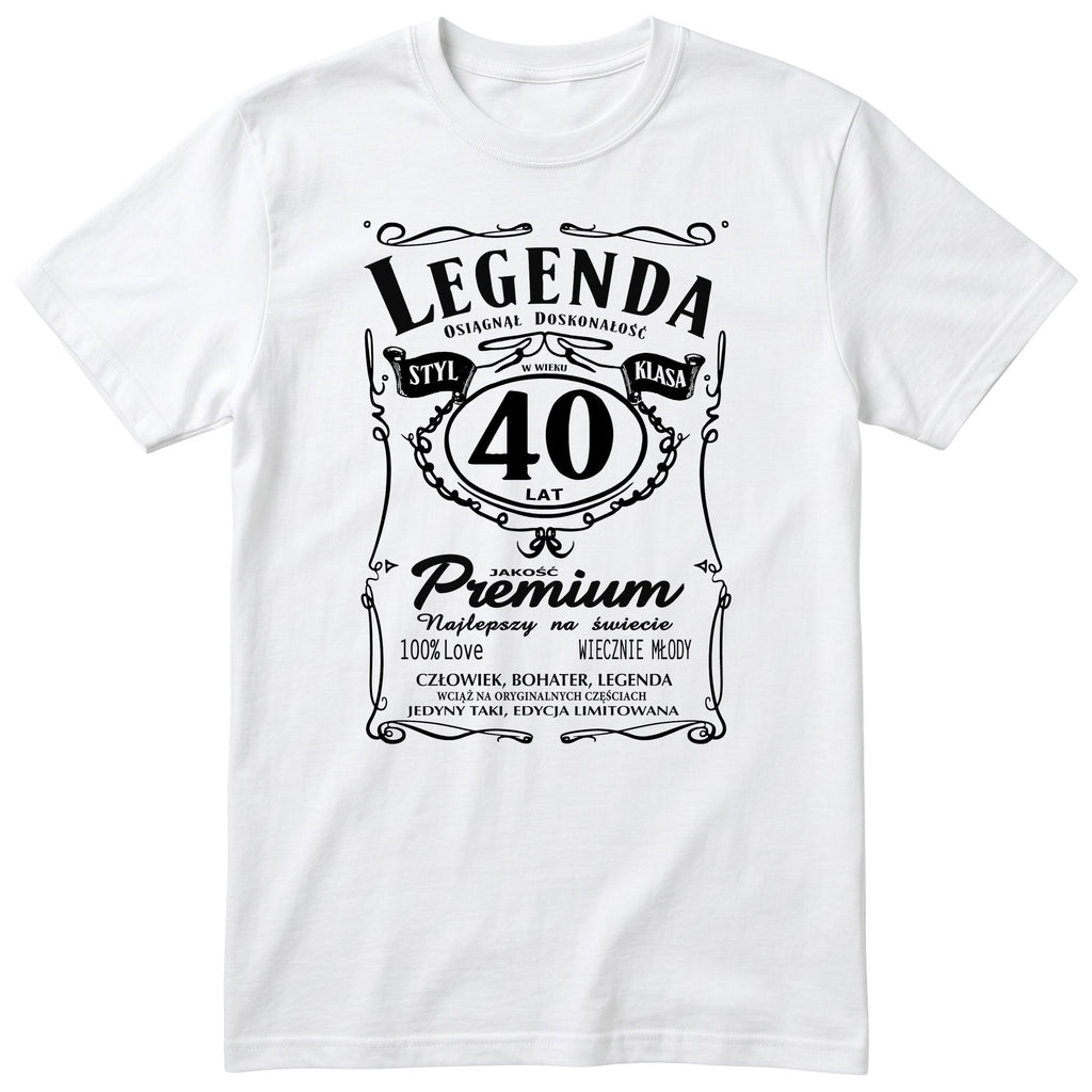 Koszulka Legenda 40 Lat - biała