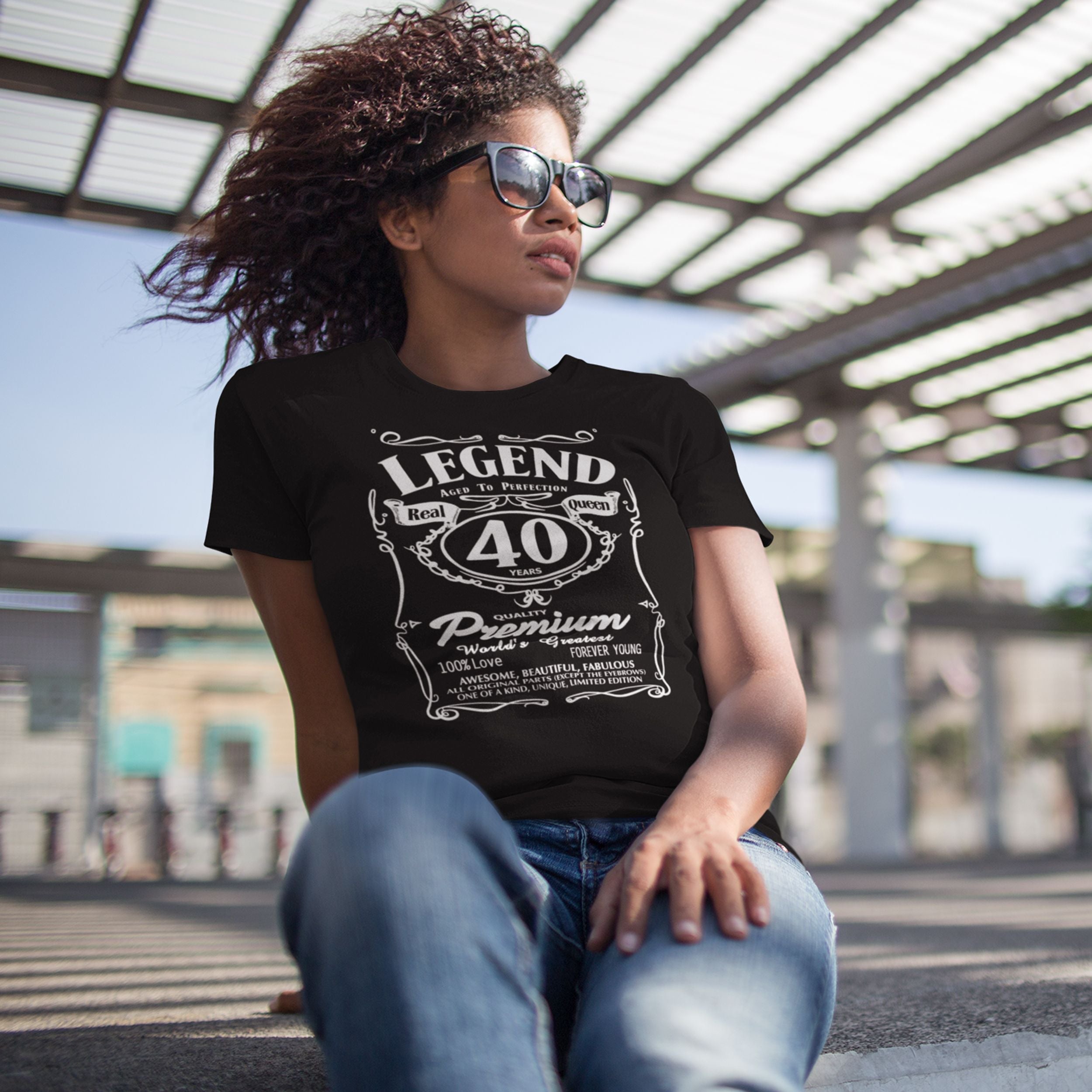 40th Birthday Legend Shirt for Her - Real Queen Aged To Perfection - lifestyle photo 1 of 3