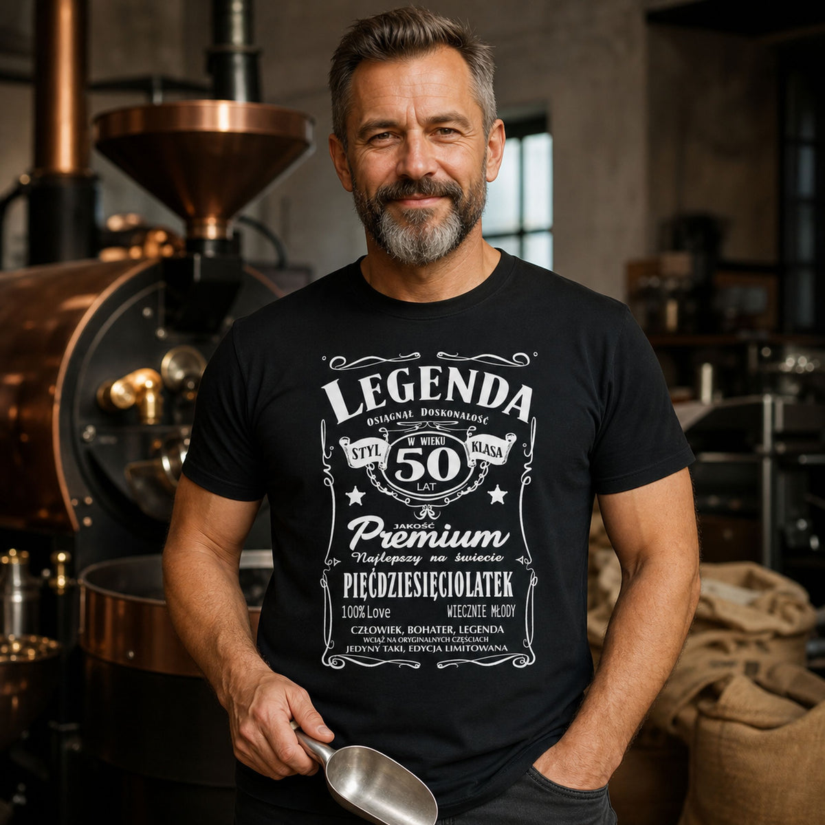 LEGENDA 50 LATEK - Koszulka na 50 Urodziny Męska, Prezent dla Taty