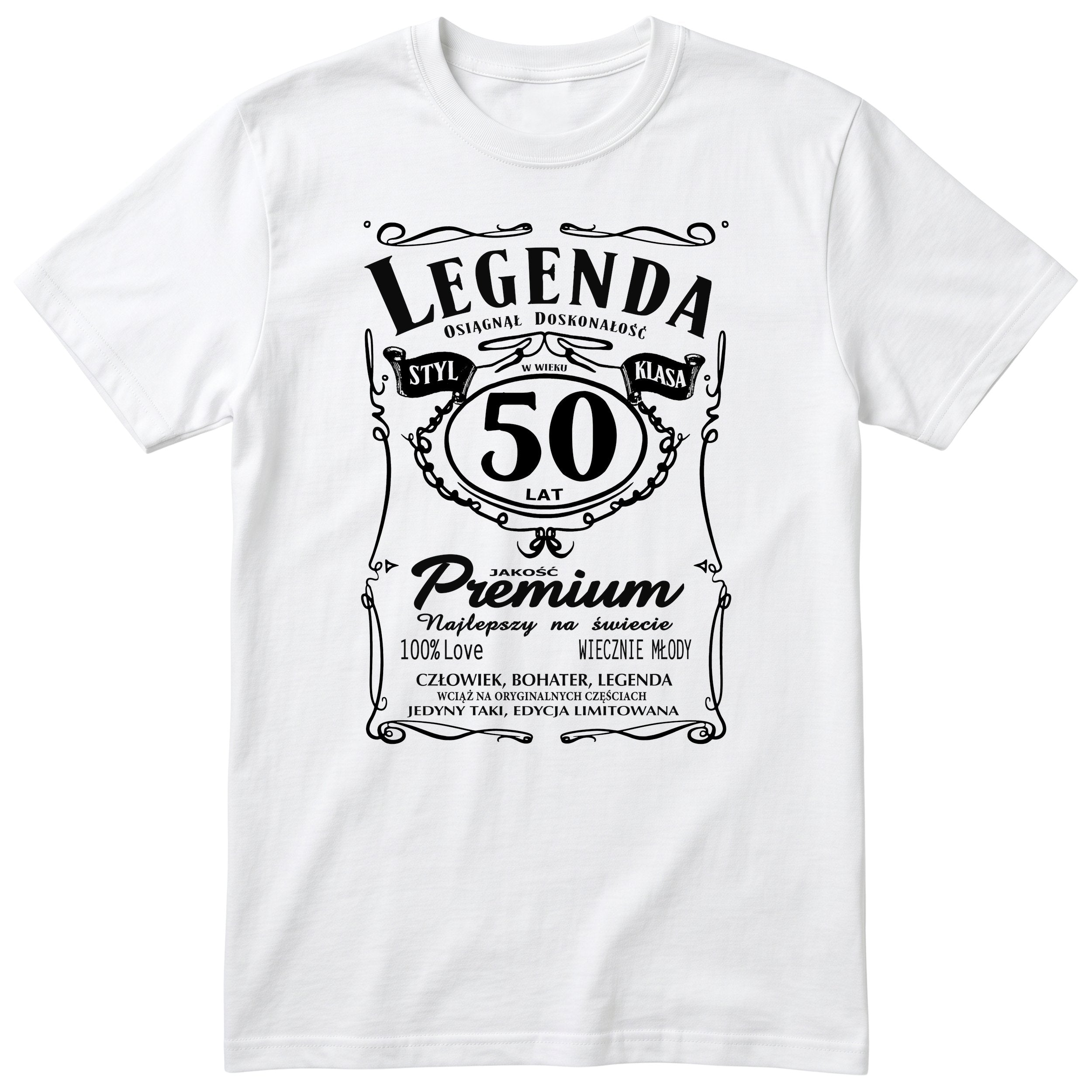 Koszulka Legenda 50 Lat - biała