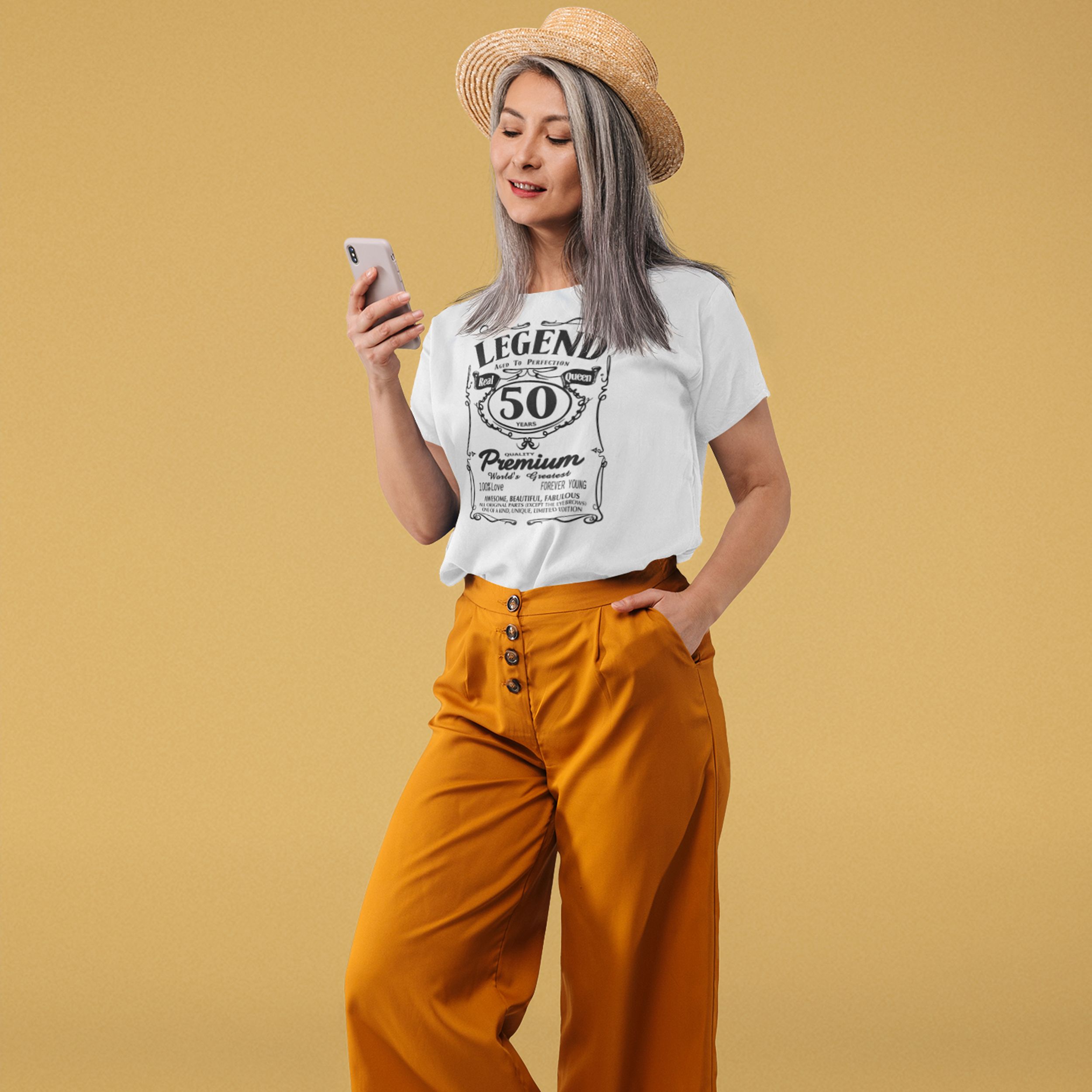 Legend 50 Years Birthday Shirt for Her - Real Queen Retro Label - lifestyle photo 1 of 3