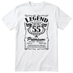 Legend Real Queen 55th birthday t-shirt for women in white - Gildan 64000 vintage label