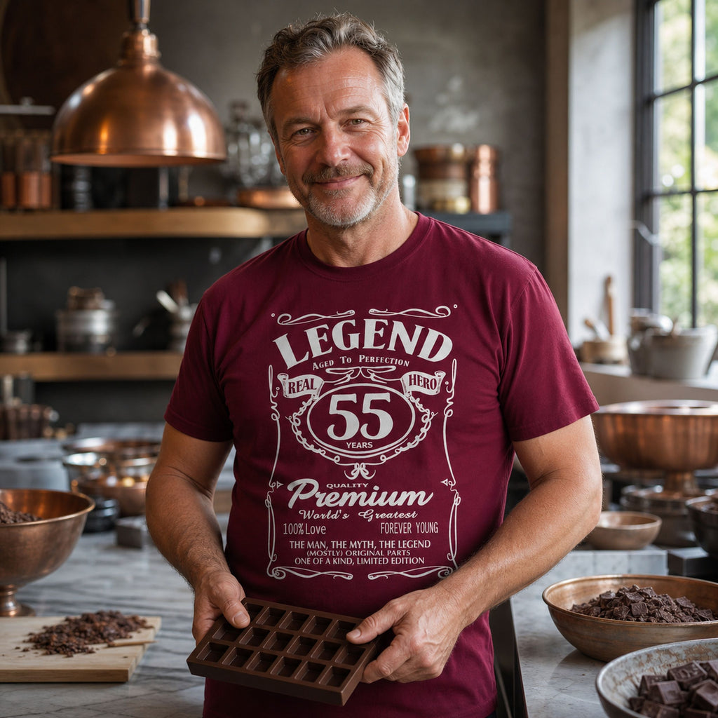 Koszulka na 55 Urodziny dla Niego - Legend Retro Label