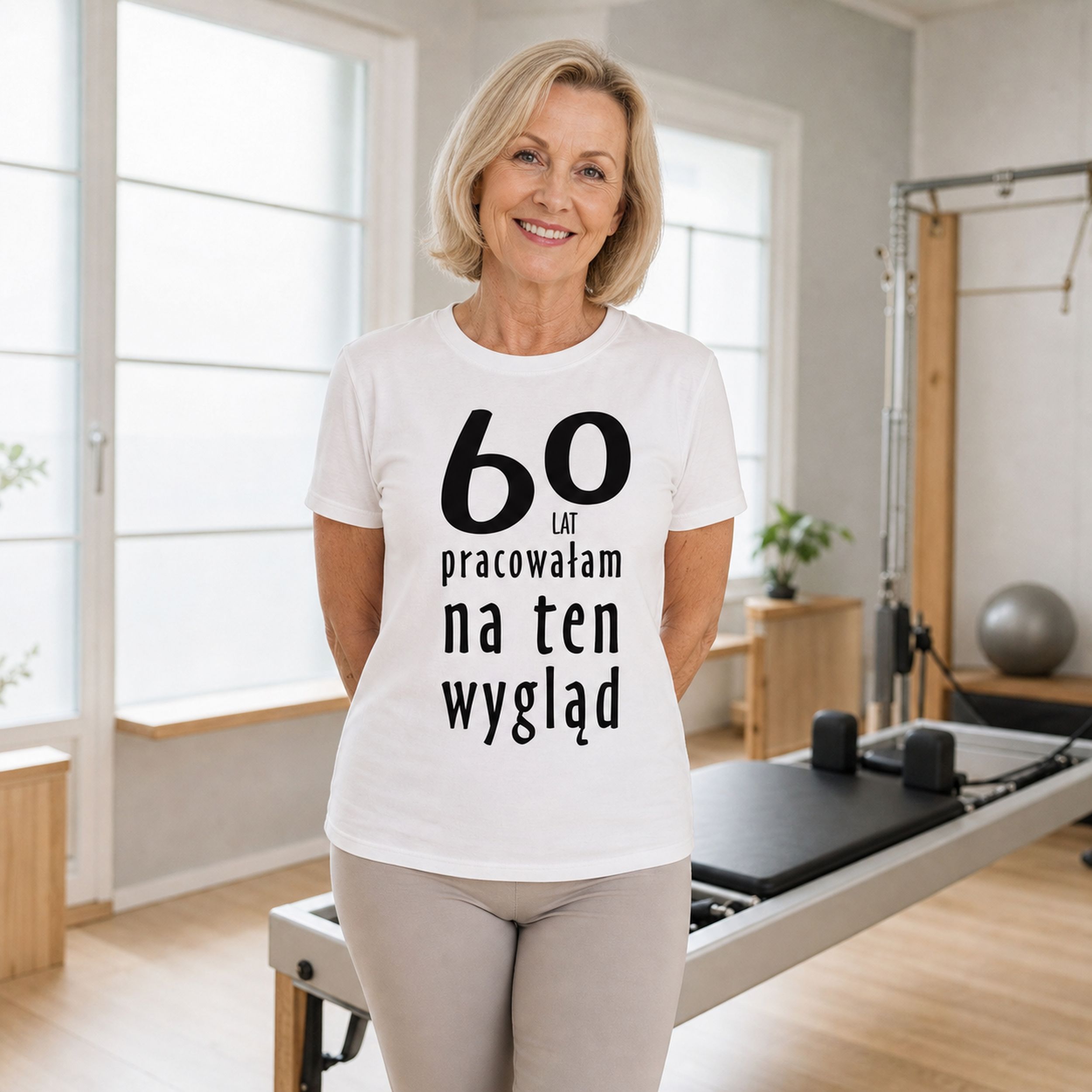 60 LAT PRACOWAŁAM NA TEN WYGLĄD - Koszulka na 60 Urodziny dla Niej