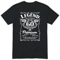 Legend 60th Birthday T-Shirt - Retro Label Gift for Dad - Black