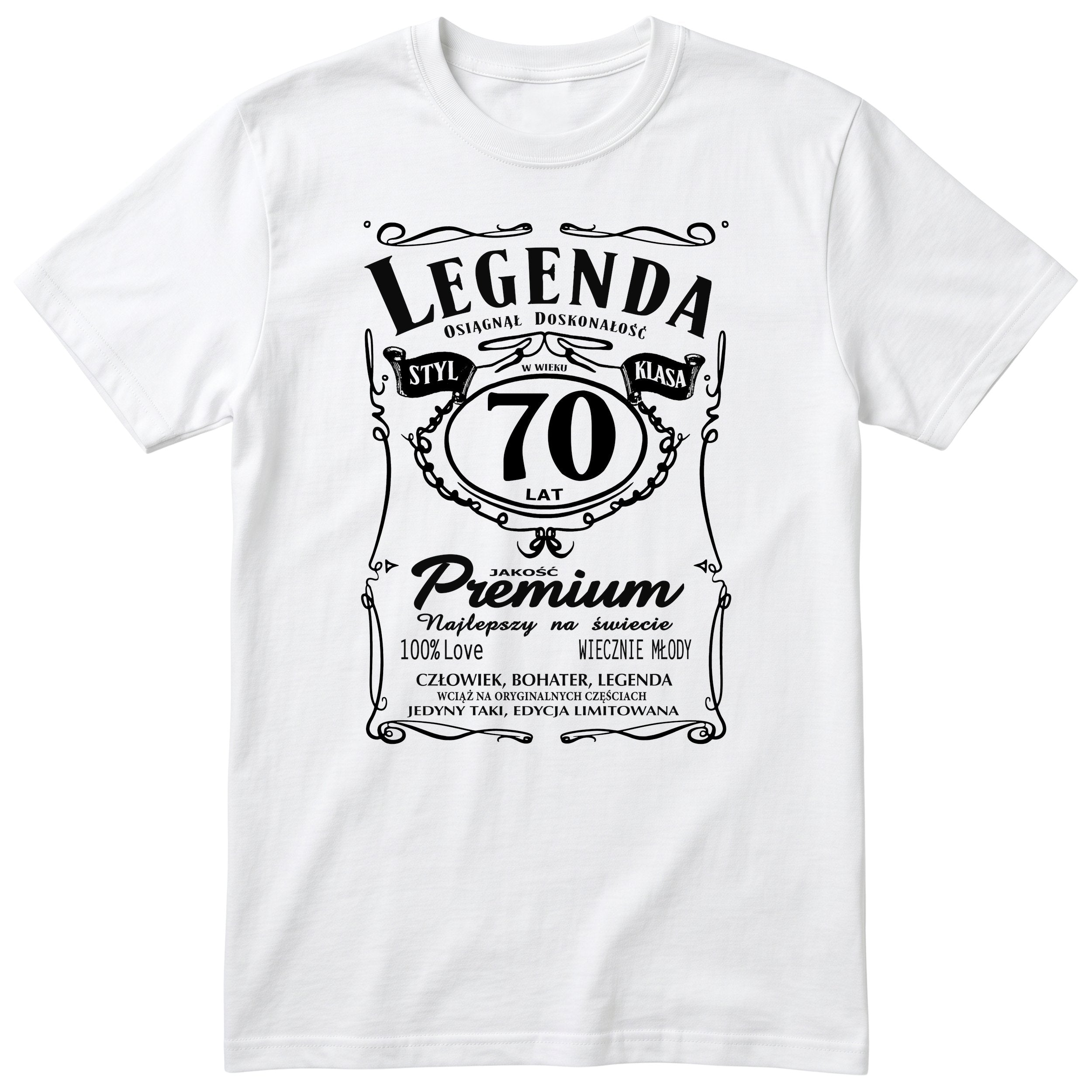 Koszulka Legenda 70 Lat - biała