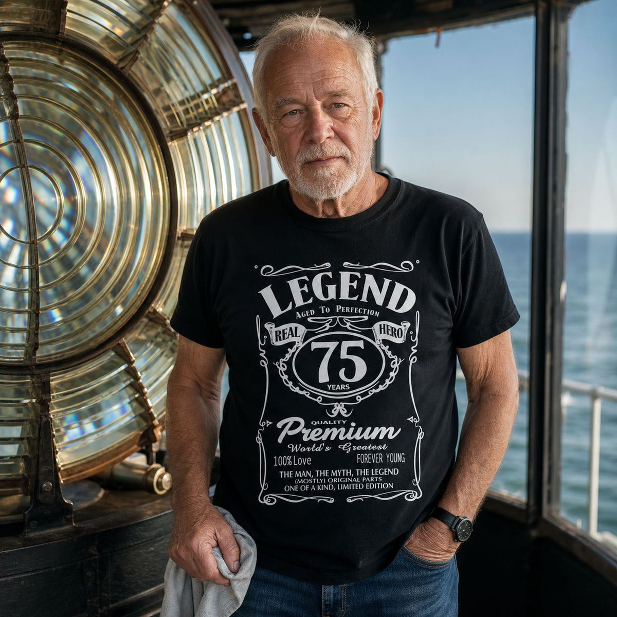 Koszulka na 75 Urodziny dla Niego - Legend Retro Label
