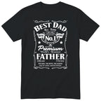Best Dad Real Hero Whisky T-Shirt - Black