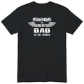 Best Dad in the World Wings T-Shirt - Black