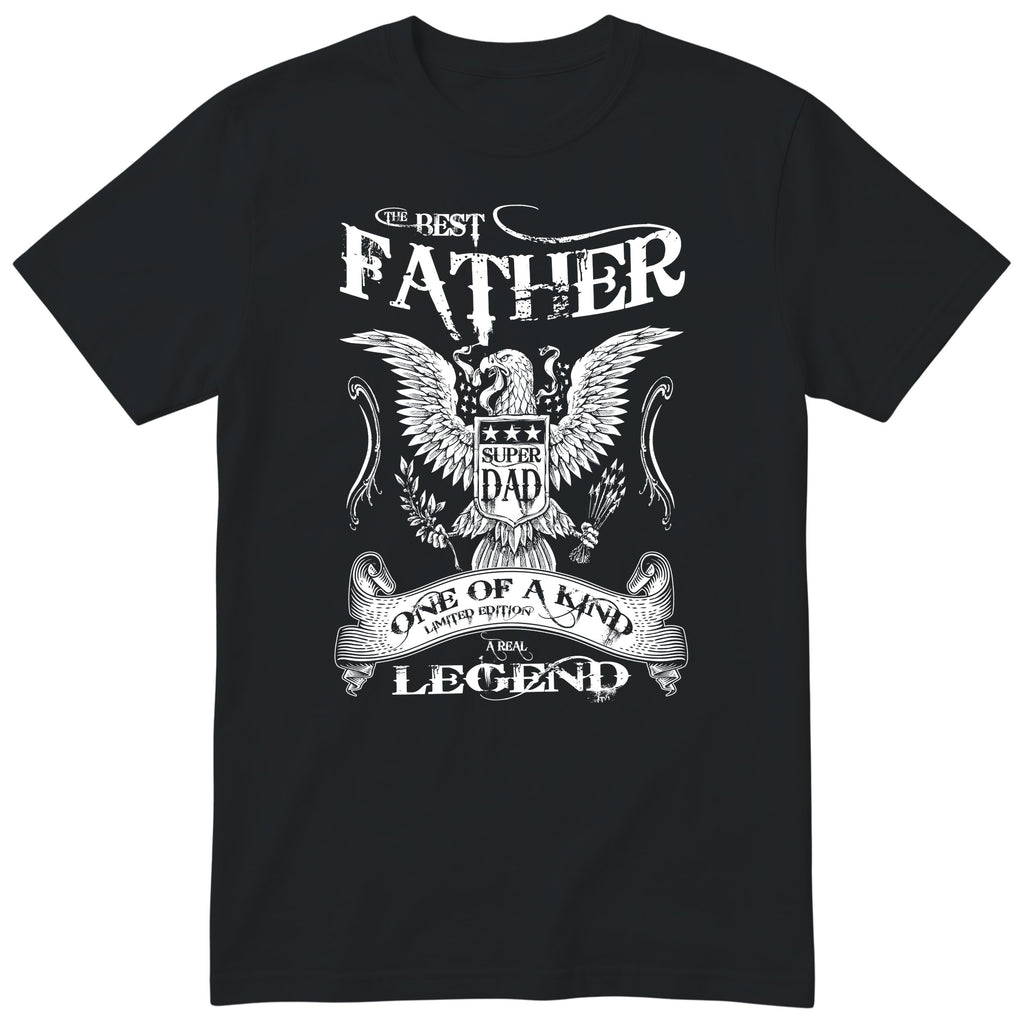 Best Father Super Dad Eagle T-Shirt - Black